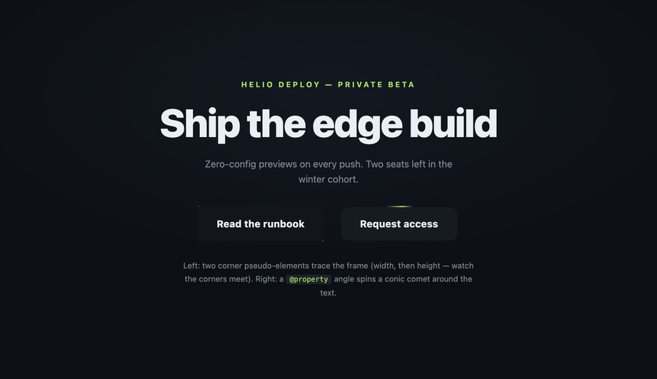 Animated Border / Encased Text Hover — preview