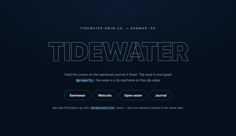 CSS Text Fill / Liquid Fill Effect — preview