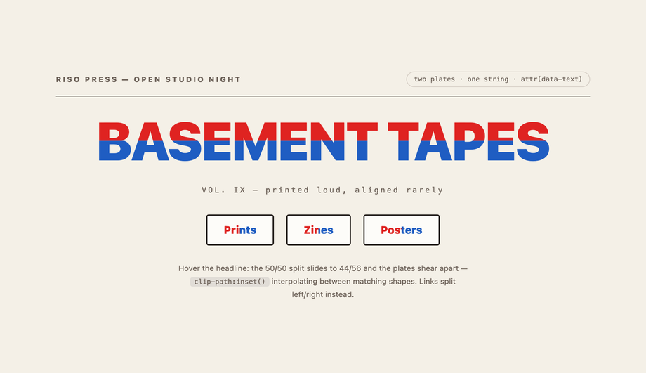 Duotone / Split Color Split Text — preview