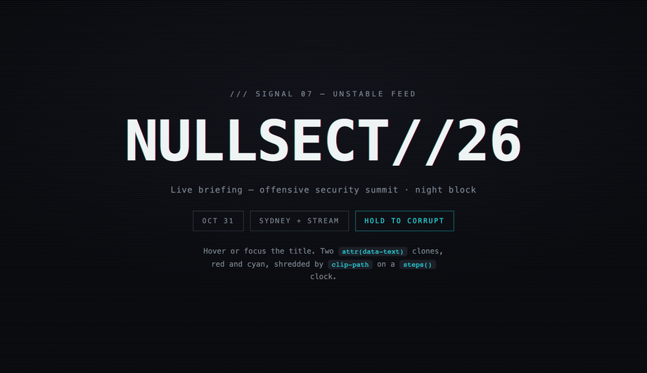 Glitch Text Effect — preview