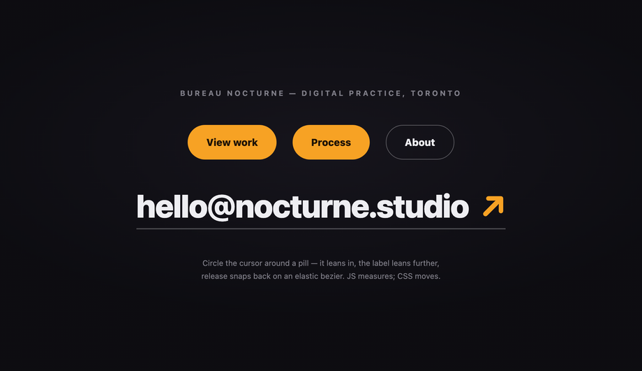 Magnetic / Cursor-Tracking Text — preview