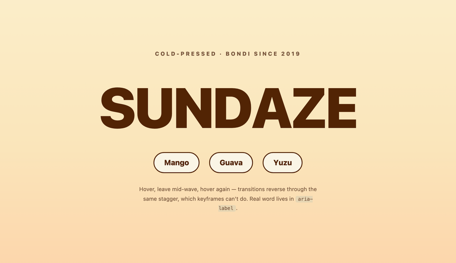 Split Letter / Staggered Wave Effect — preview