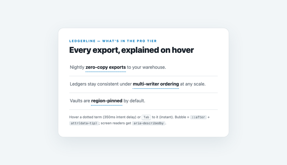 Tooltip Text Reveal — preview