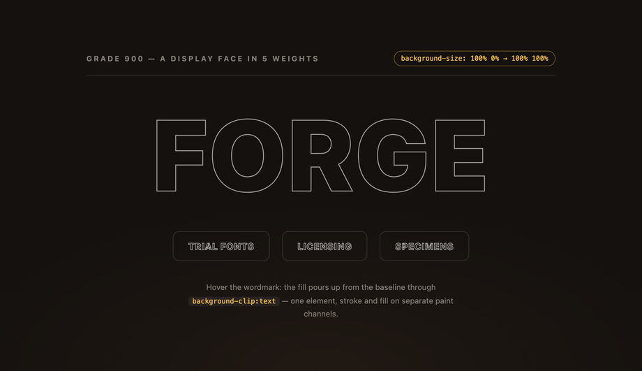 Typography Outline / Stroke Fill — preview