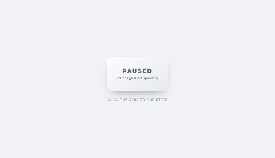3D Flip Card Toggle — preview