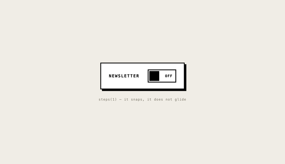 Brutalist Snap Toggle — preview