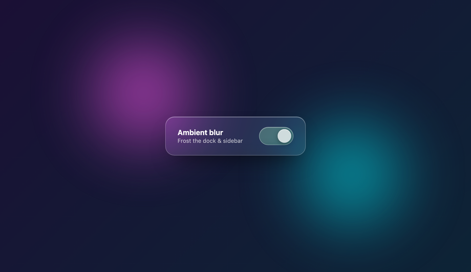 Glassmorphism Frosted Toggle — preview