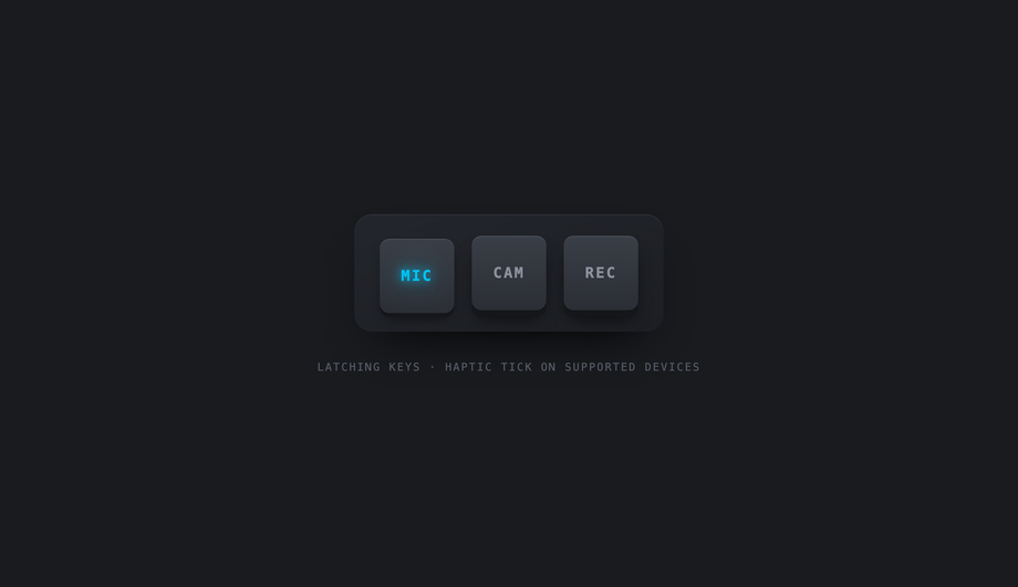 Haptic Mechanical Keycap Toggles — preview