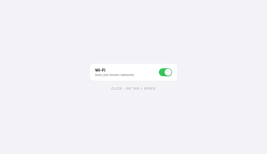 Minimal iOS-Style Toggle Switch — preview