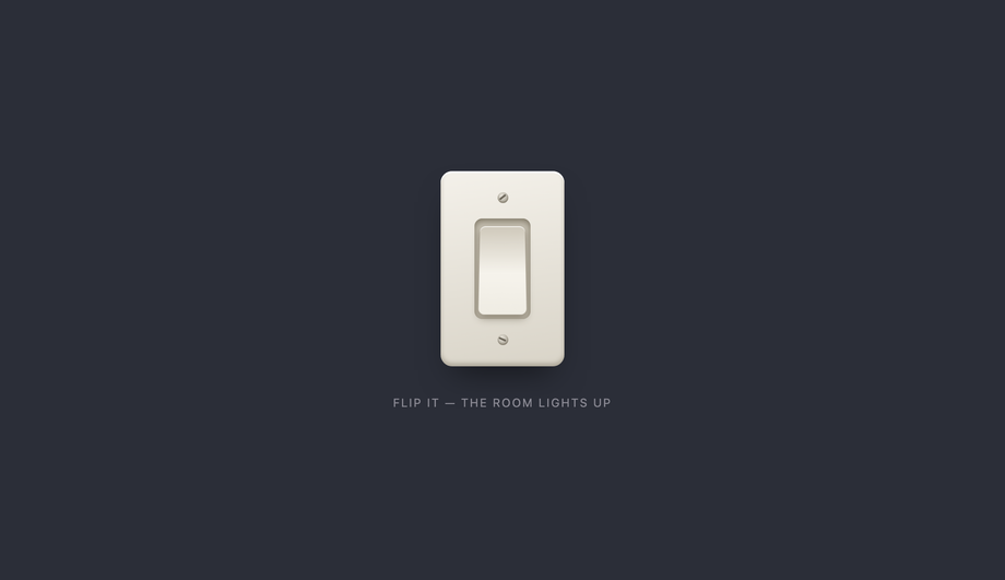 Skeuomorphic Wall Light Switch — preview