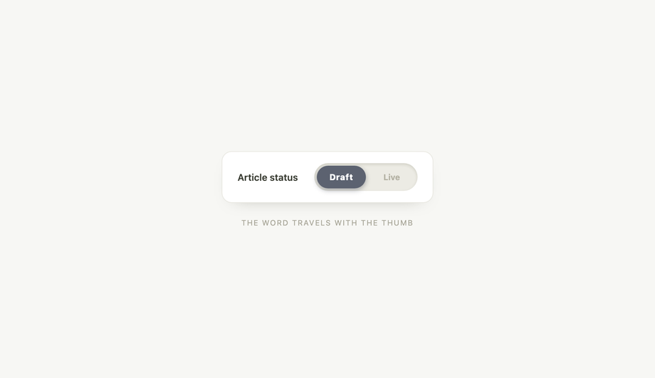 Sliding Pill with Traveling Label — preview