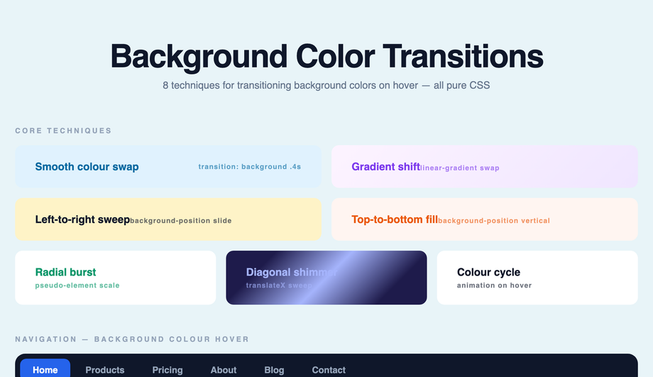 Background Color Transition — preview