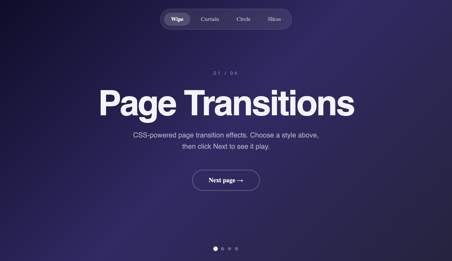 Page Transition Effect — preview
