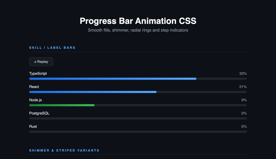 Progress Bar Animation — preview
