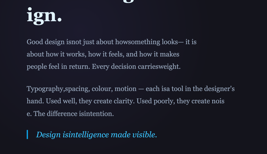 CSS Typewriter Scroll-Triggered Word Reveal — preview