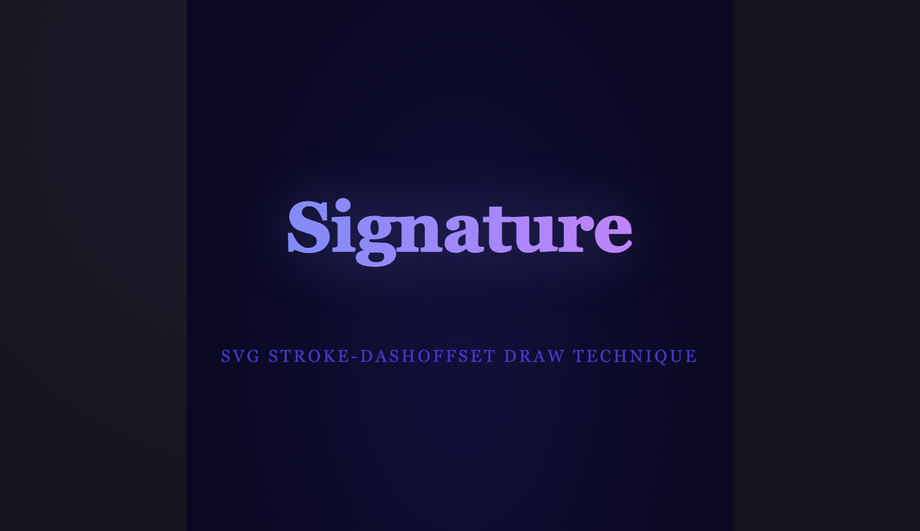 CSS Typewriter SVG stroke-dashoffset — preview